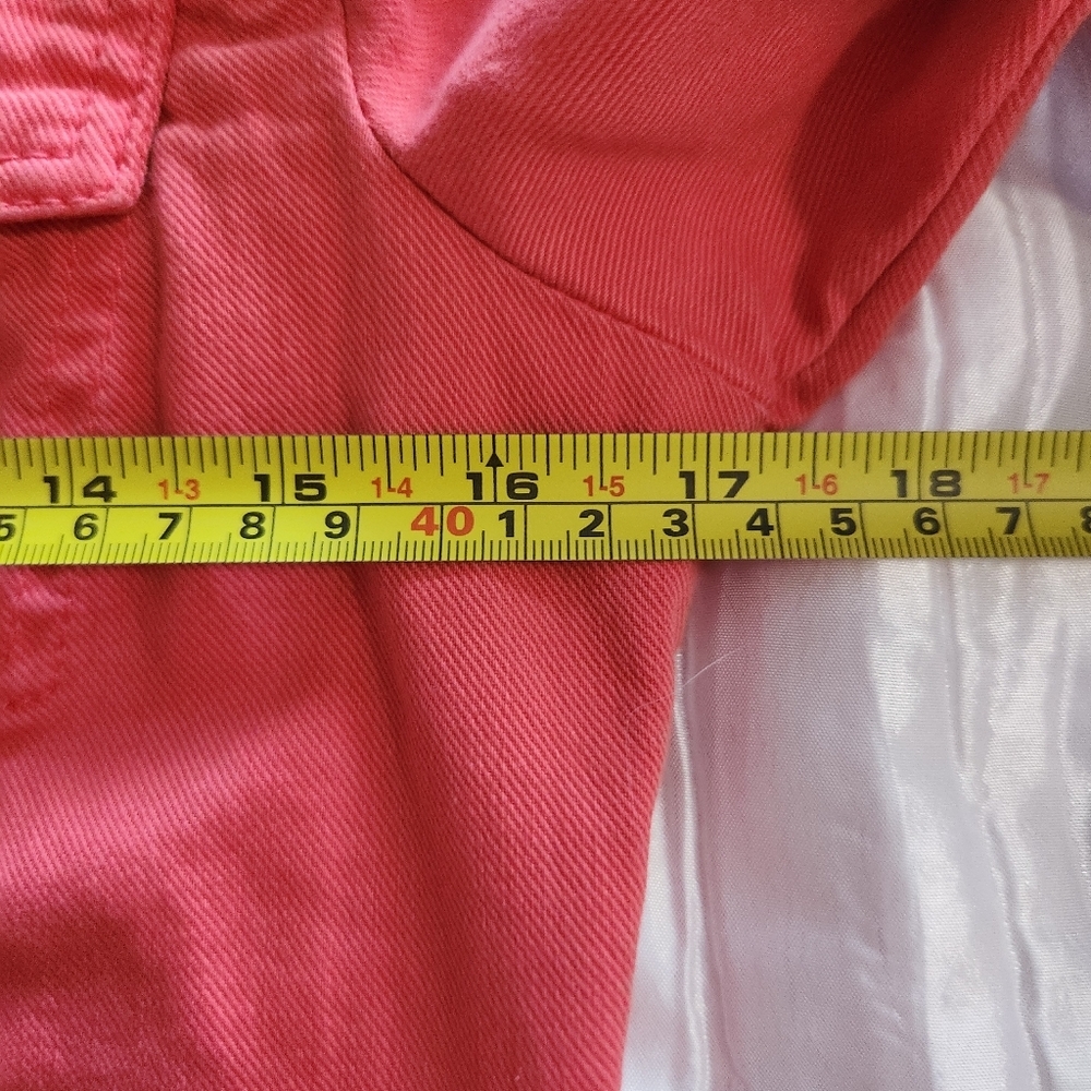 Sanctuary Coral Orange Denim Jean Jacket Size Xsmall - Picture 5 of 7